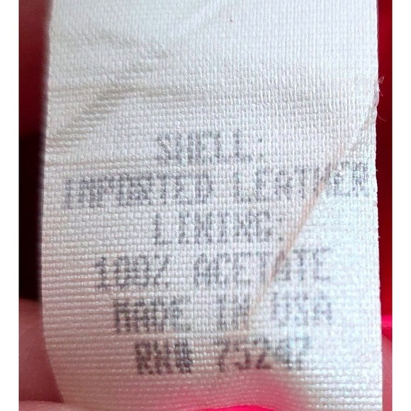 VTG Siena New York Red Leather Swing Coat Mandarin Collar 2 Gold Buttons Small - Picture 8 of 12